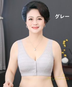 トップス | ブラジャー 前開き フロントボタン ノンワイヤー ノンワイヤーブ ナイトブラ ソフトブラ レディース インナー 無地 肌着 ギフト 下着 着脱簡単 母親 婦人