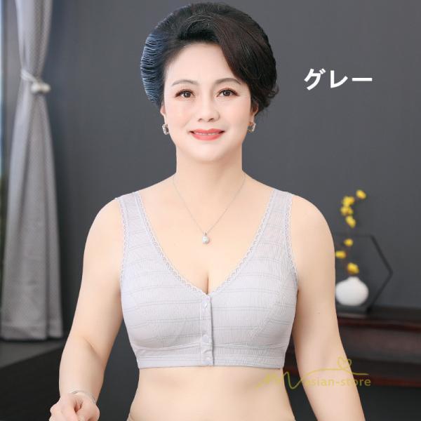 トップス | ブラジャー 前開き フロントボタン ノンワイヤー ノンワイヤーブ ナイトブラ ソフトブラ レディース インナー 無地 肌着 ギフト 下着 着脱簡単 母親 婦人
