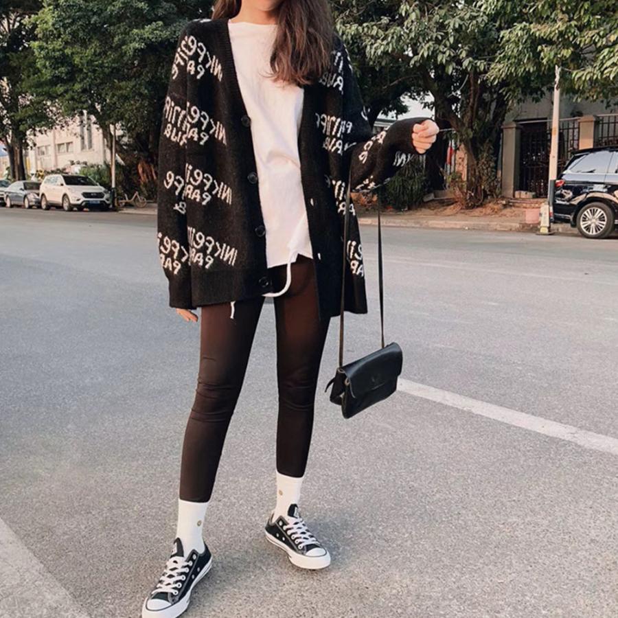 ニット・セーター | 英字ロゴニットカーディガンレディース