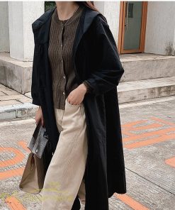 シャツワンピース | チェスターコート ワンピース 着痩せ 春 秋 レディース アウター コーデ 前開き 無地 フリーサイズ 体型カバー ゆったり フード付き ロング丈