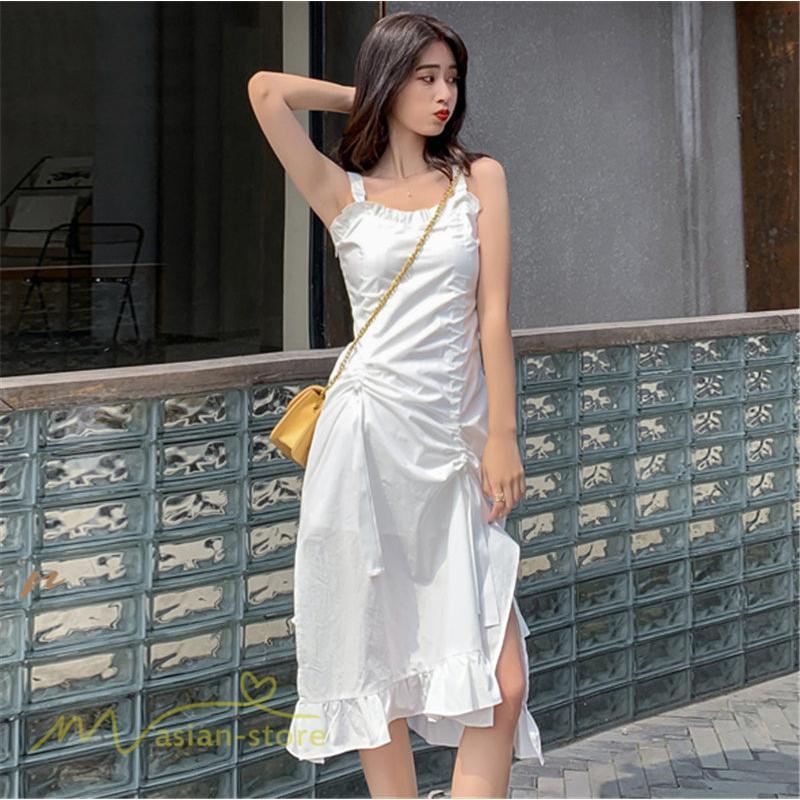 マキシ | サマーワンピース ワンピース レディース 着痩せ ノースリーブ ひざ下 カジュアル 韓国風 無地 気質 可愛い 通勤通学 ロングワンピース 20代30代40代 夏 大人