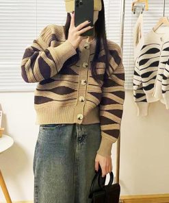 ニット・セーター | ニットカーディガン 秋冬レディース 配色