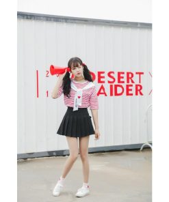 スカート | プリーツミニサマー夏服 リボン付き 可愛い 裏地付き 安全性 女の子