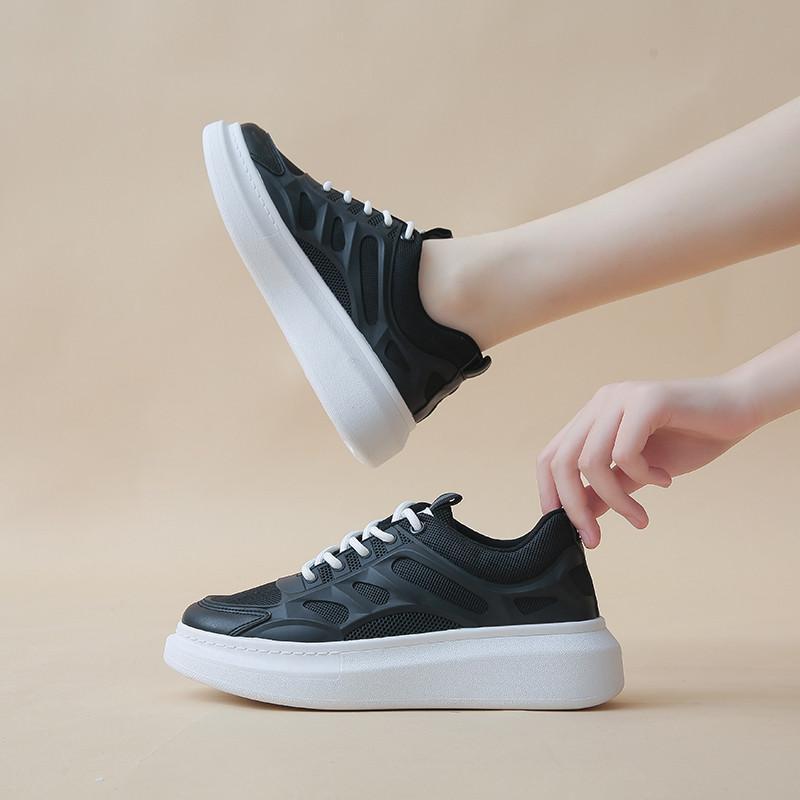 スニーカー | レディースシューズ レースアップ ローカット 厚底靴 履きやすい カジュアルシューズ フラットシューズ ローカットシューズ