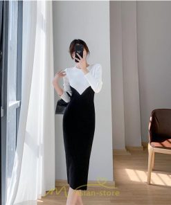 ニットワンピース | ワンピース 秋 秋服 レディース ニット ロングワンピース ロング 長袖 冬 冬服 タイト 切り替え 着痩せ お出かけ 韓国風 20代30代40代50代 通勤 2022新作
