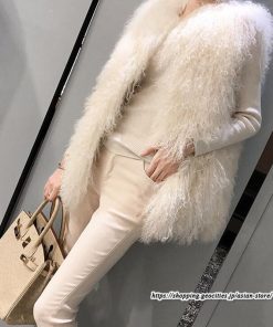 ベスト | ボリュームプードルフェイクファーファー毛皮レディース 冬 フェイクファー 毛皮コート アウター ふわふわ 前開き ノースリーブ