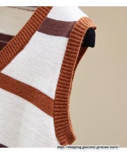 ベスト | ニットレディース トップス Vネック タンクトップ ノースリーブ 袖なし インナー ニット レイヤード風 20代30代 重ね着風 セーター 女ニット