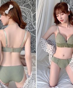 キャミソール | 下着 大人可愛い ランジェリー セット 美胸 ブラジャー ショーツ 上下セット セット ノンワイヤー 谷間