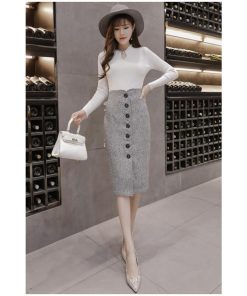 在庫ある | 短納期巻きスカート タイトスカート ハイウエスト 膝下丈スカート ビジネススカート フォーマルオフィス ラシャスカート エレガント OL 通勤 着痩せ フェミニン