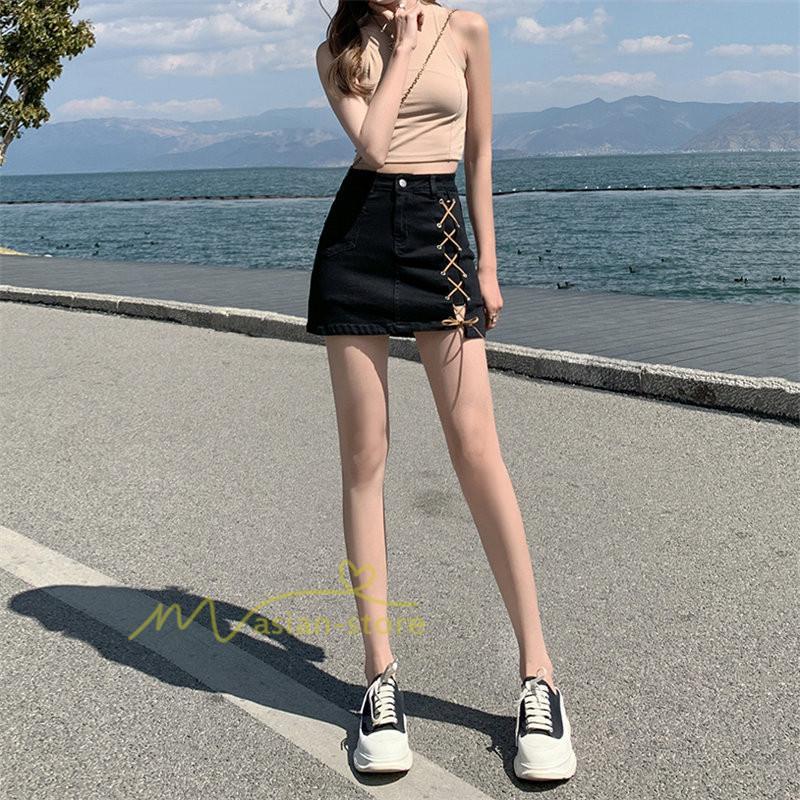 ショートパンツ | スカート風レディースデニムショーパン ハイウエスト 短パン 20代30代40代 カジュアル 通勤通学