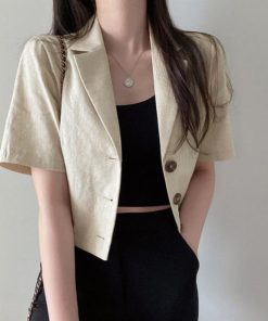 テーラードジャケット | 半袖 クロップド丈