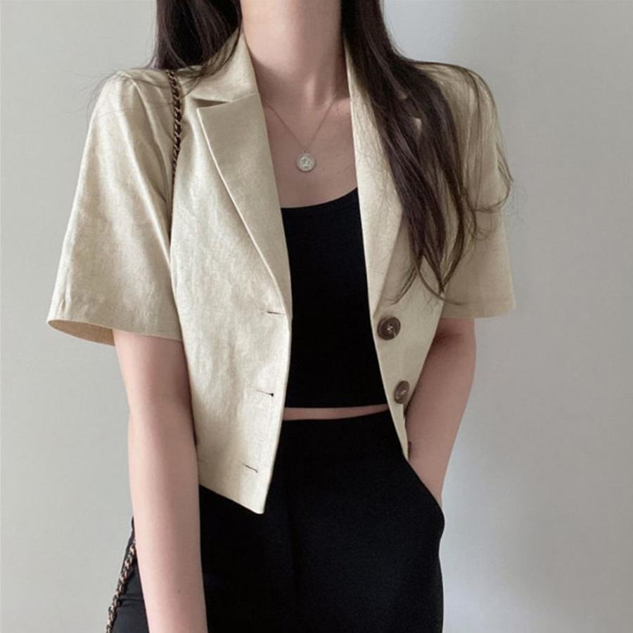 テーラードジャケット | 半袖 クロップド丈