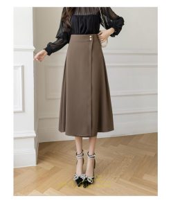 スカート | ボトムス ロング丈 ミモレ丈 Aライン 楽 大人 きれいめ 20代 30代 40代 通勤 上品 ビジネス オフィス 高見え 冬 2022新作 着痩せ 脚長効果 秋