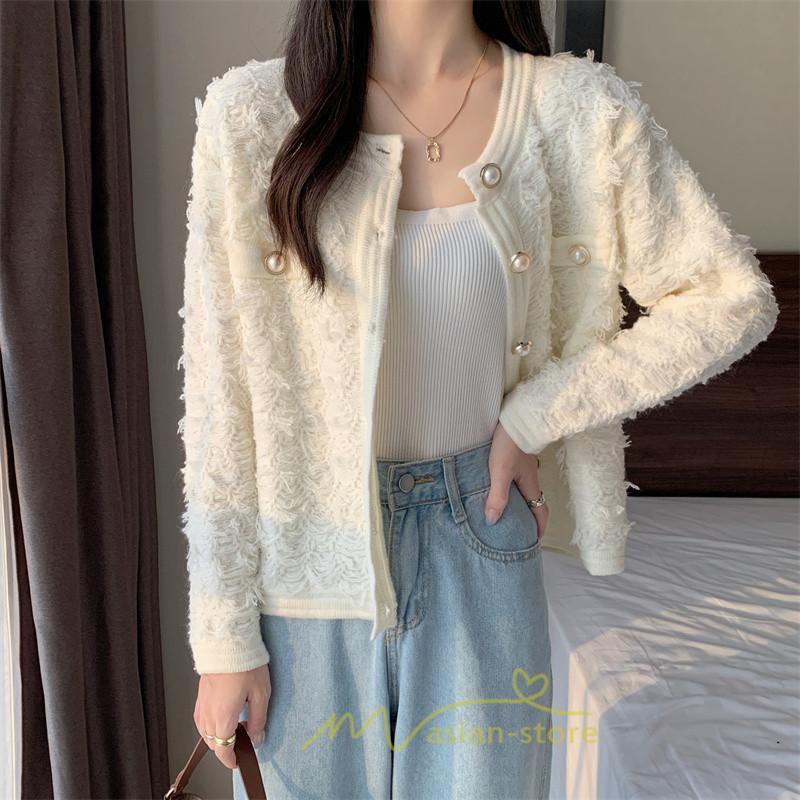 カーディガン | 2022秋冬ニットアウター レディース ニットニット セーター 長袖 羽織り フロントボタン 可愛い トップス 20代40代 通学通勤