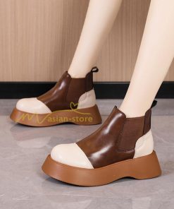 ショートブーツ | ブーティー ブーツ 厚底ブーツ レディース シューズ 靴 太ヒール チャンキーヒール 合皮ブーツ PUブーツ くつ 黒靴 春秋冬 美脚 大人 厚底靴