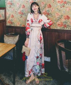 マキシ | マキシワンピース レディース ロング丈 大人 ワンピ 花柄 夏秋 Vネック カジュアル 着やせ きれいめ 撮影 人気 二次会 パーティー 通気 ゆったり 夏秋服