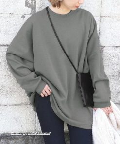 パーカー | 裏起毛トレーナー レディース スウェット トップス ボリューム感 ビッグシルエット オーバーサイズ あったか 秋冬 軽い しっとり 無地 トレーナー