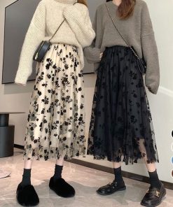 フレアスカート | チュールスカート 春秋夏冬 2層チュール