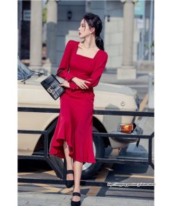 タイト | セクシーワンピース 二次会ワンピース 上品 高級感 ワンピース 長袖 タイトワンピース スリム 美ライン オフィス お呼ばれワンピース 結婚式 通勤 フォーマル