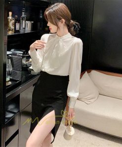 シャツ・ブラウス | ブラウス レディース きれいめ 40代 春夏秋新作 オシャレブラウス リボンネック 長袖トップス 大人 通勤OL カジュアル 50代 ゆったり エレガント シャツ30代