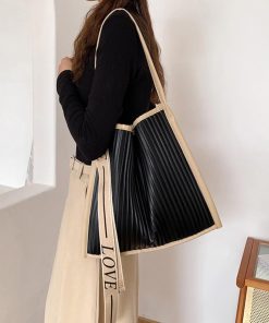 トートバッグ | プリーツ エコレザー 韓国