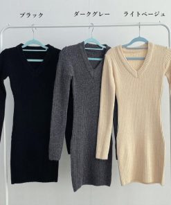 ワンピース | ミニニットスリムフィット韓国