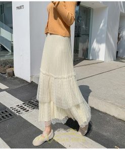 スカート | プリーツレディース ロング丈 マキシ 黒 グレー ベージュ ニット Aライン 秋冬コーデ 秋冬物 お出かけ デート 新着 普段着 旅行 女子会 新作 お呼ばれ