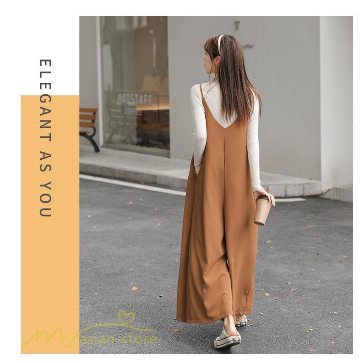 オーバーオール サロペット | サロペット レディース スカーチョ ワイドパンツ 無地 キャミ ガチョウパンツ 繋ぎ オールインワン 秋物 夏服 冬春 可愛い 20代30代40代50代 大人 学生 通学通勤