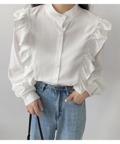 シャツ・ブラウス | ブラウス レディース きれいめ 40代 春秋 上品 無地 ブラウス 長袖 ゆったり オシャレ 韓国風 通勤 大人 着痩せ 50代 バルーンスリーブ 30代 韓国ファッション