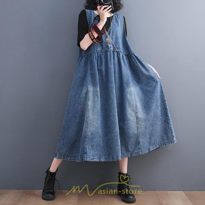 オーバーオール サロペット | オーバーオール デニムサロペットスカート ロングスカート ジャンパースカート デニムスカート レディース ポケット 大人 無地 20代30代 キュート 40代