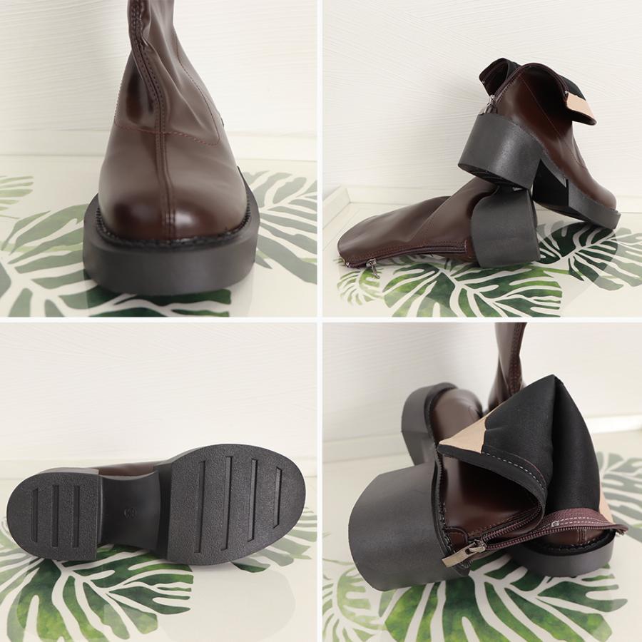 ショートブーツ | Vカット レディース厚底