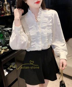 シャツ・ブラウス | ブラウス レディース 長袖 フォーマル 白 オフィス 無地 シャツ ビジネス フリル おしゃれ 入学式 卒業式 上品 お出かけ 面接 カジュアル 20代30代40代 きれいめ