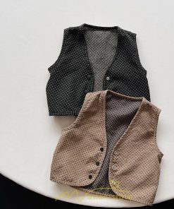 衣装 服 | 子供服 ベスト 子ども服 こども服 キッズ ベビー男の子 女の子 トップス 可愛い 上品 カジュアル 春 秋 冬 綿麻 120 130 110 90 両面着用 80 100