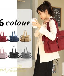 女性用バッグ | バッグ レディースバッグ ショルダーバッグ 大容量 鞄 撥水加工 ナイロン製 2way 肩掛け 斜めがけ 手提げ ハンドバッグ 6色 ショルダー シンプル 通勤 通学