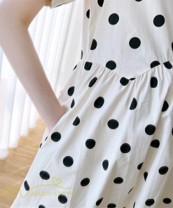 ワンピース | マタニティレディース 着痩せ ゆったり 半袖 ドット柄 妊婦服 マタニティウェア 上品 サマー マタニティ お出かけ カジュアル 膝丈