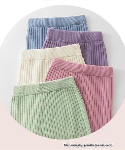 スカート | ニットストレッチレディース 秋冬 ロング丈 ミモレ丈 後ろスリット入れ タイトウエストゴム スリム リブニット 大人