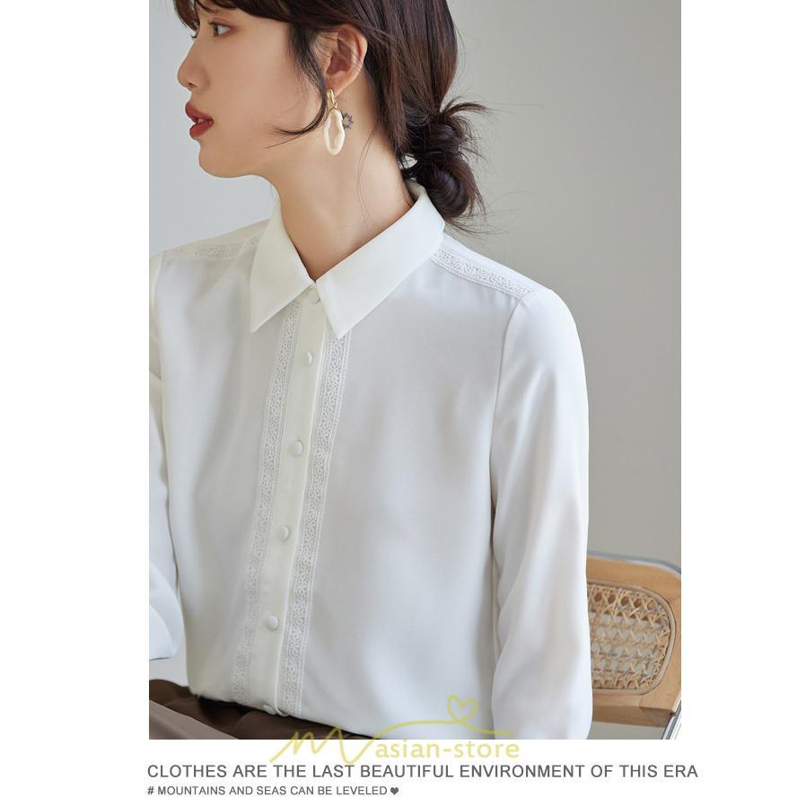 シャツ・ブラウス | ブラウス レディース 長袖 50代 白 シャツ ゆったり トップス きれいめ フォーマル 上品 フェミニン 青 高品質 40代 OL 通勤 フォーマル 20代 30代