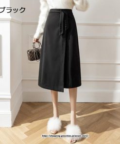 スカート | ロング秋冬 レディース フレア Aライン スリット 上品 フェミニン  かっこいい キレイめ 通勤 オフィス OL 2022新作 オフィス カジュアル