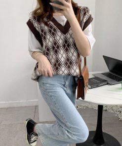 ニット・セーター | ニットベストレディース秋冬ニットトップス