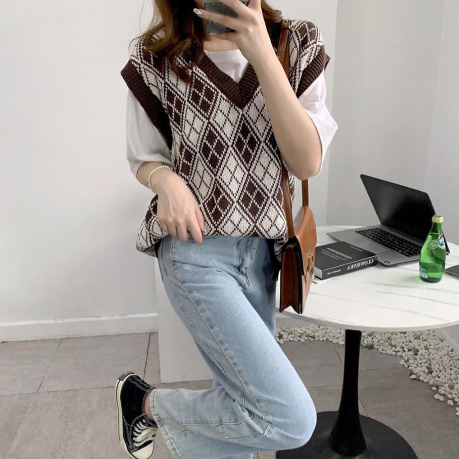ニット・セーター | ニットベストレディース秋冬ニットトップス