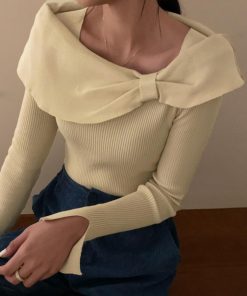 ニット・セーター | ビッグリボンニットトップスレディース秋冬