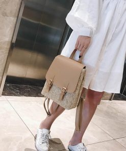 リュック | 可愛い ペーパー 編みこみ カジュアル リュックサック デイパック ストローバッグ レディース ミニリュック バッグパック