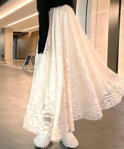 ロングスカート | 総レーススカート レディース ボトムス