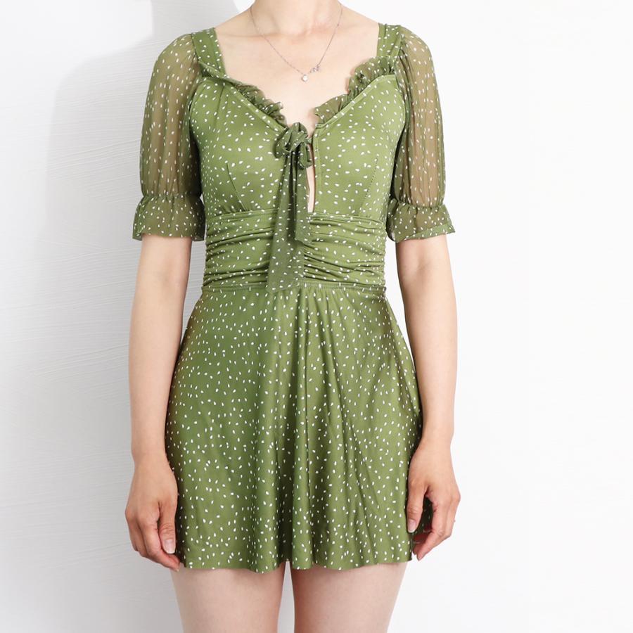 ビキニ | 水着 オールインワン 夏 パフスリーブ