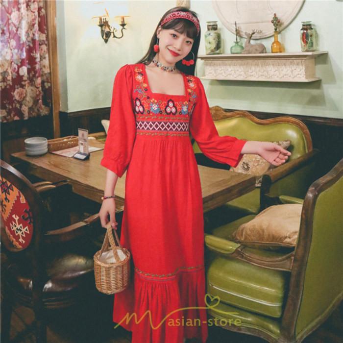 マキシ | 長袖ワンピース レディース 夏秋 コットン 10代 20代 30代 40代 50代 マキシワンピース ロングワンピース おしゃれ 着痩せ 大人可愛い 綺麗 かわいい