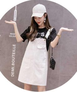 オーバーオール サロペット | ショートスカート オーバーオールスカート オールインワンスカート サロペットスカート デニムスカート ショートデニム 無地 カジュアル ゆったり