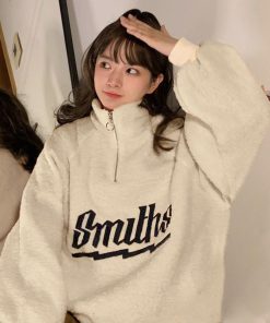 トップス | ボアトレーナー フロントジップ 韓国風