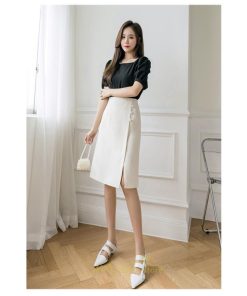 スカート | 膝丈 ひざ丈 Aラインスリット レディース 夏 おしゃれ 夏大人カジュアル 脚長 着痩せ ハイウエスト 上品 春夏秋冬 セクシー