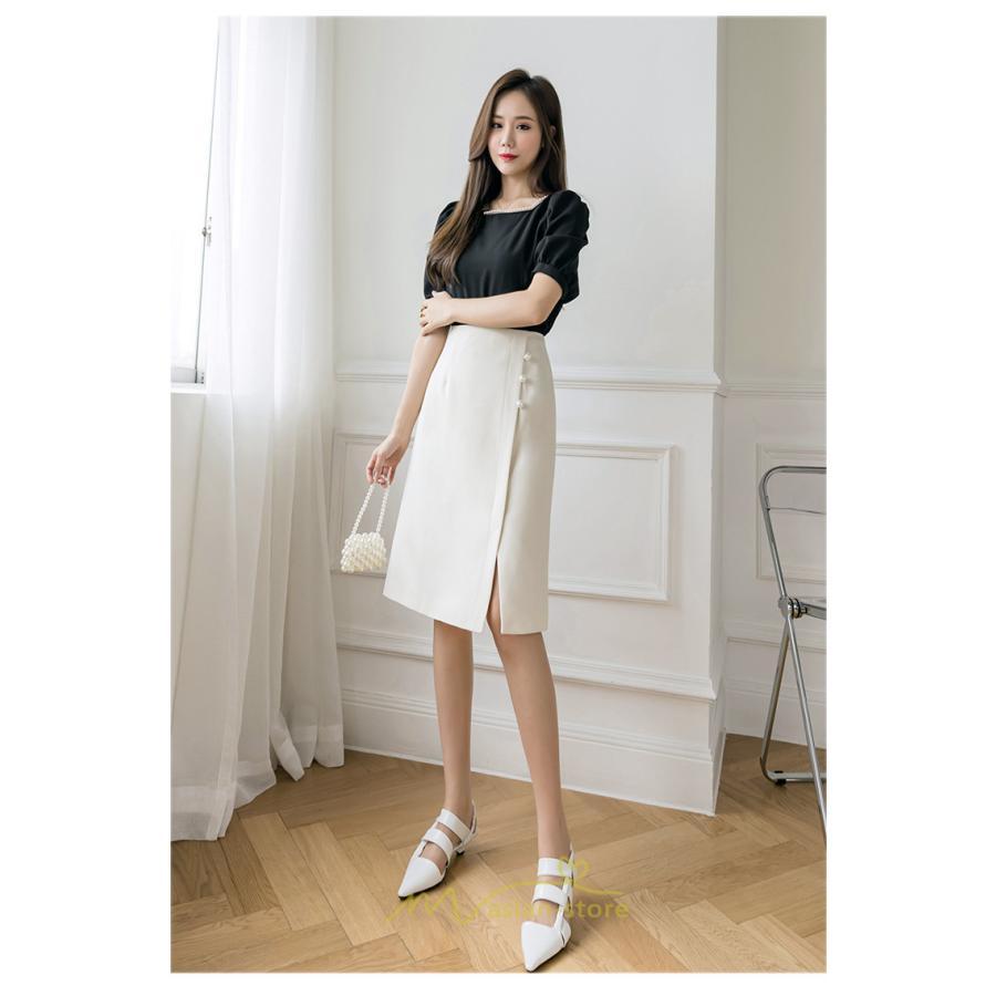 スカート | 膝丈 ひざ丈 Aラインスリット レディース 夏 おしゃれ 夏大人カジュアル 脚長 着痩せ ハイウエスト 上品 春夏秋冬 セクシー