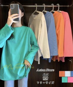 ｔシャツ・カットソー | カットソー トップス レディース ロンT Tシャツ 春 長袖 おしゃれ 大きいサイズ シンプル 20代30代40代50代 通勤通学 カジュアル 上品 着回し お出かけ 快適